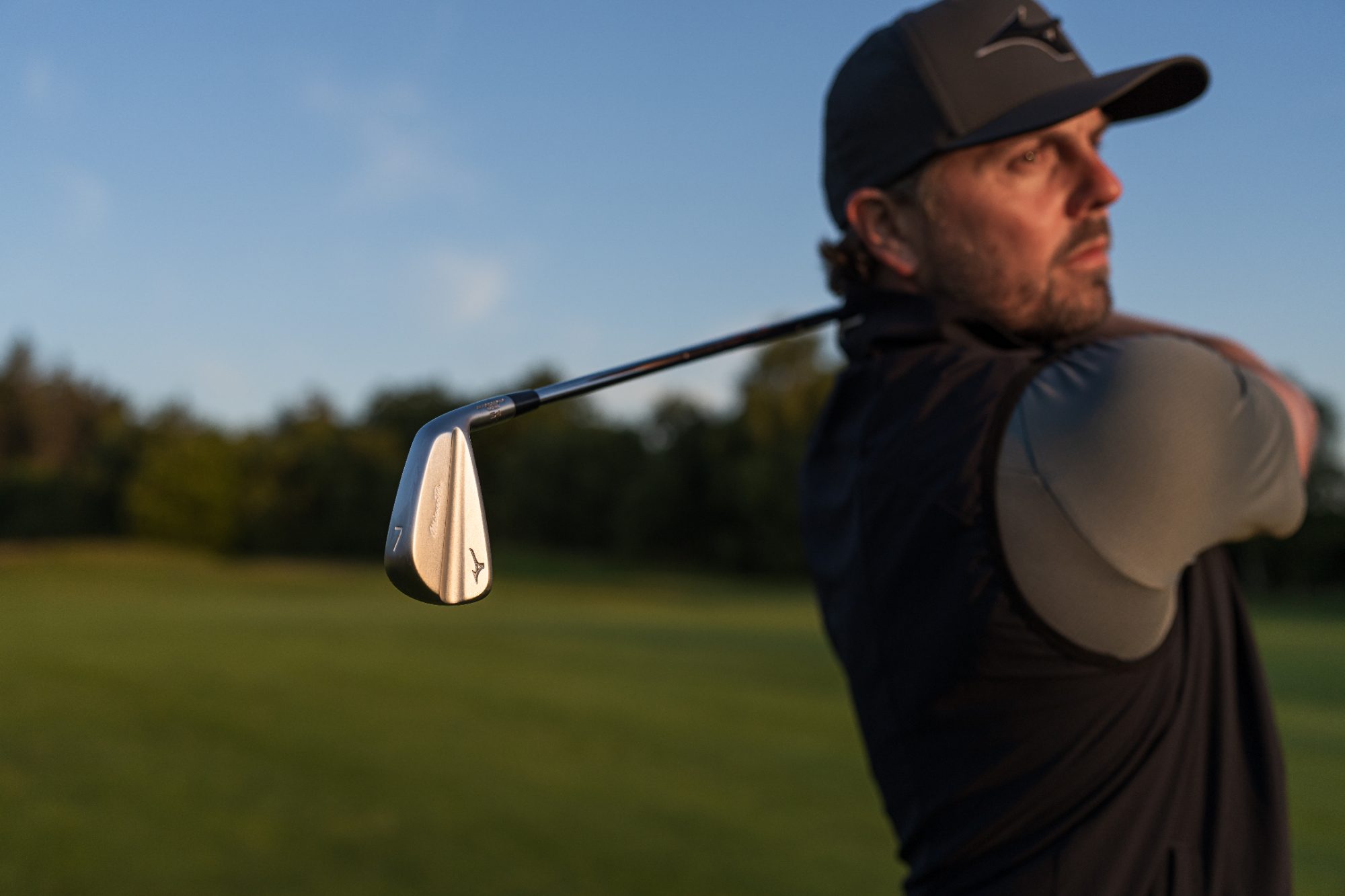 Golfer with a Mizuno Pro S-1 iron